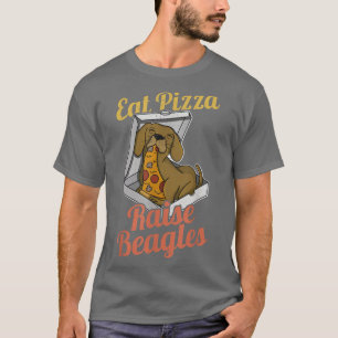 Beagle Pizza Walk Dog Owner Lover Puppy 160 T-Shirt