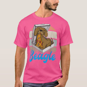 Beagle Pizza Walk Dog Owner Lover Puppy 168 T-Shirt