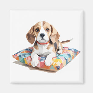 Beagle Playful Adorable Cut Animal Colorful Funny Magnet