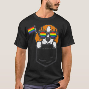 Beagle Pocket Dog LGBTQ Rainbow Flag Gay Pride All T-Shirt