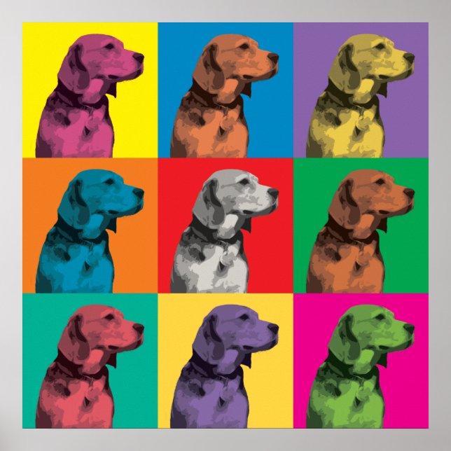 Beagle Pop-Art Poster (Front)