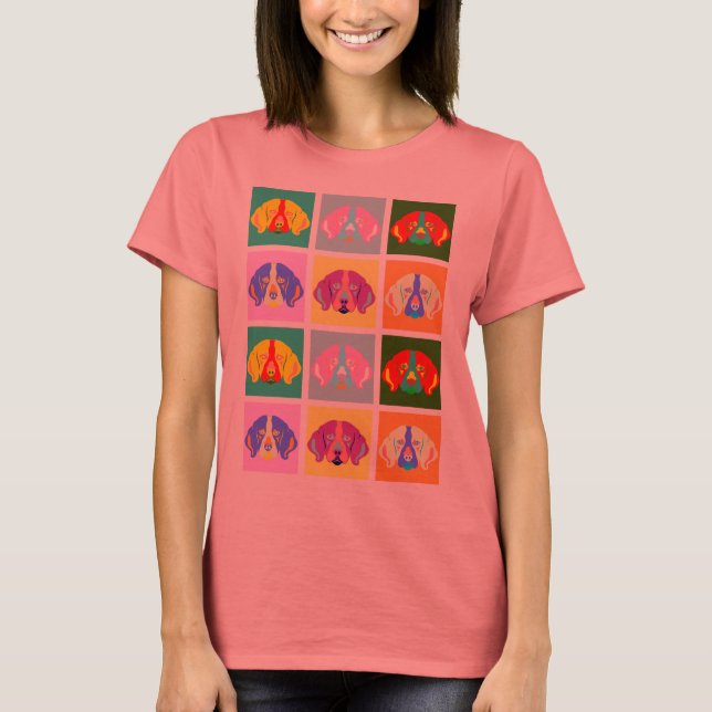 Beagle Pop Art T-Shirt (Front)