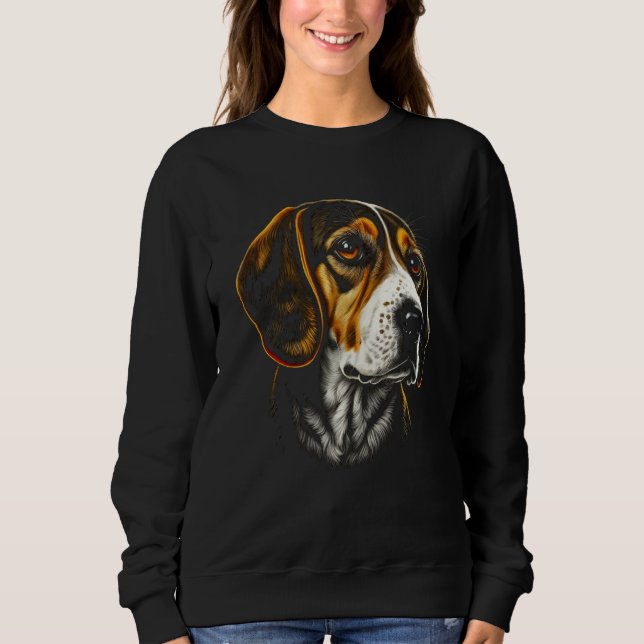 Beagle Portrait For Dog Owners Sweatshirt (Front)