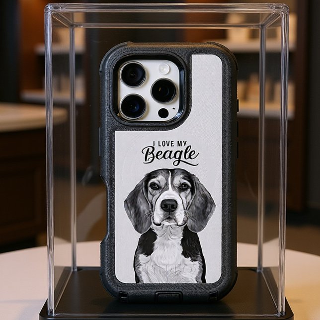 Beagle Portrait in Black and White Otterbox iPhone Case (Creator Uploaded)