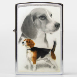 Beagle Portrait Painting Zippo Lighter
