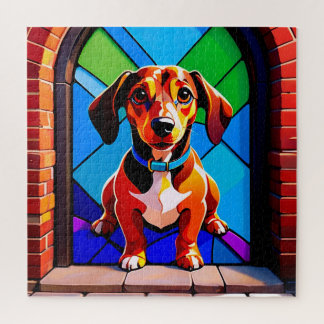 Beagle Portrait Standing Jigsaw Puzzle