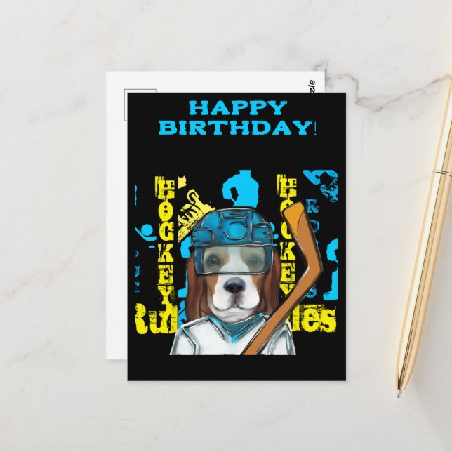 Beagle  postcard (Front/Back In Situ)