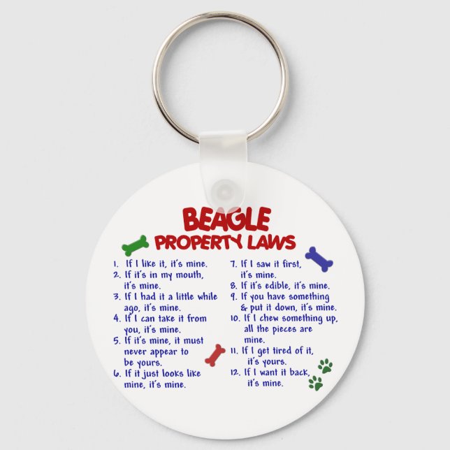BEAGLE Property Laws 2 Keychain (Front)