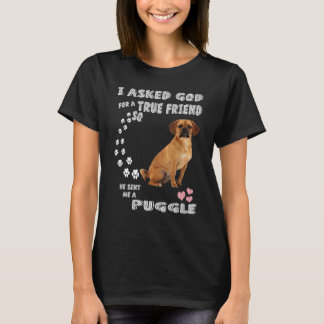 Beagle Pug Mom Baby Puggle Dad Costume Cute Puggl T-Shirt