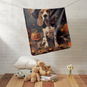Beagle Pumpkins Halloween Scary Baby Blanket