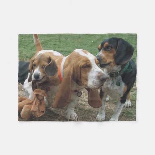 Beagle Pup Basset Hound Beagle Fleece Blanket