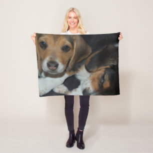 Beagle Puppies Fleece Blanket