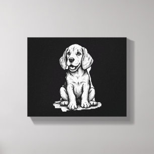 Beagle puppy adorable, family Animal lover Tank To Canvas Print