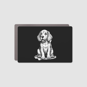 Beagle puppy adorable, family Animal lover Tank To Car Magnet