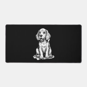 Beagle puppy adorable, family Animal lover Tank To Desk Mat