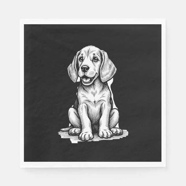 Beagle puppy adorable, family Animal lover Tank To Napkins (Front)