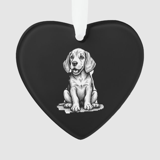 Beagle puppy adorable, family Animal lover Tank To Ornament (Front)