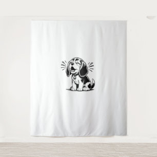 Beagle puppy adorable, family Animal lover Tapestry