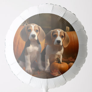 Beagle Puppy Autumn Delight Pumpkin Balloon