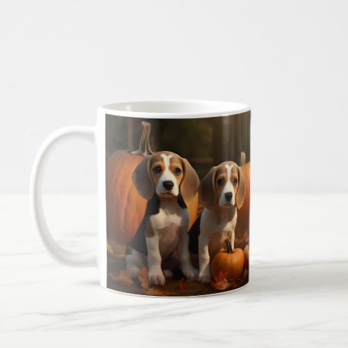 Beagle Puppy Autumn Delight Pumpkin  Coffee Mug