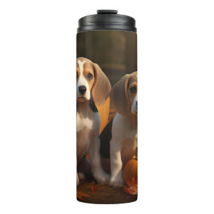 Beagle Puppy Autumn Delight Pumpkin Thermal Tumbler