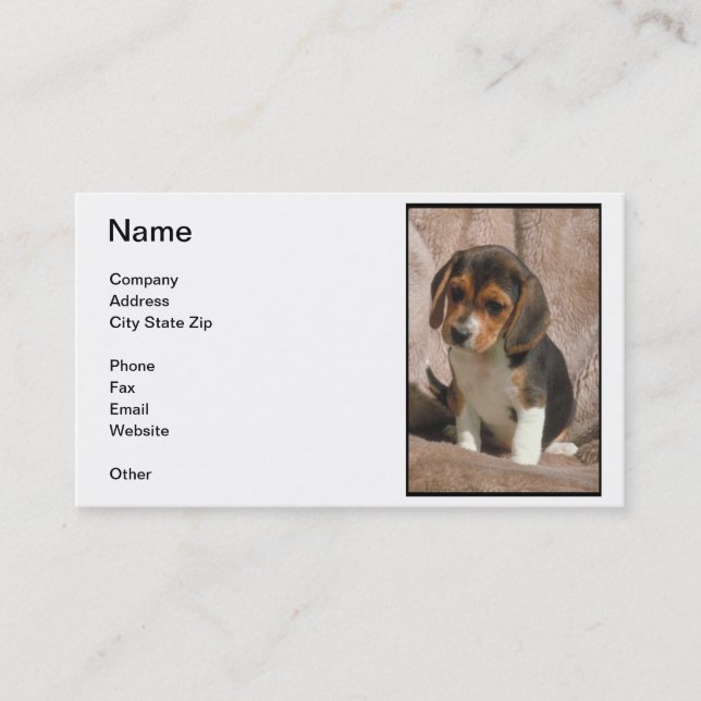 Beagle Puppy Business Card (Front)