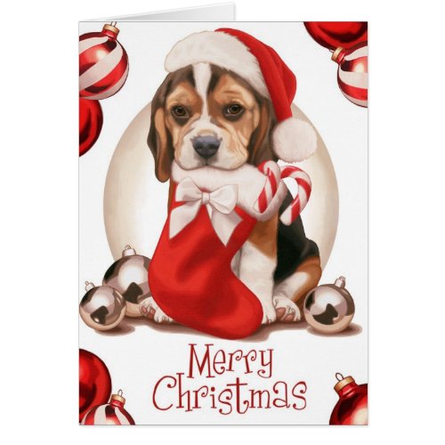 Beagle Puppy Christmas Cards