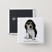 Beagle Puppy Dog Button (Front & Back)