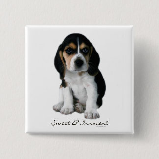 Beagle Puppy Dog Button