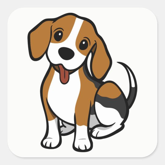 Beagle Puppy Dog Cartoon - Love Beagles Stickers | Zazzle.com