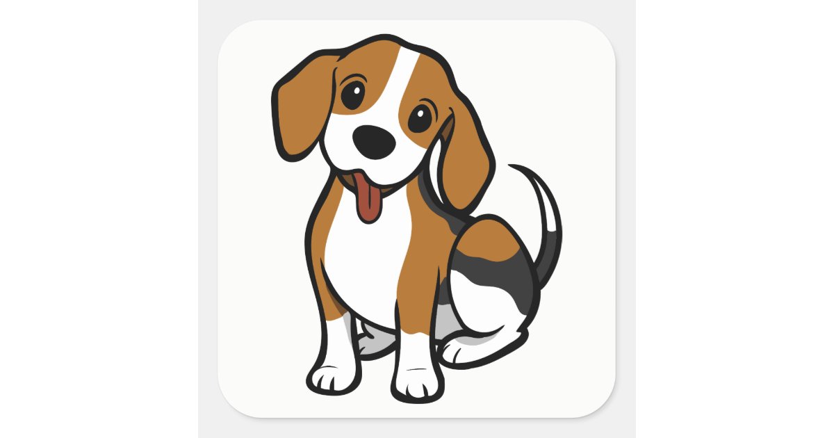 Beagle Puppy Dog Cartoon - Love Beagles Stickers | Zazzle