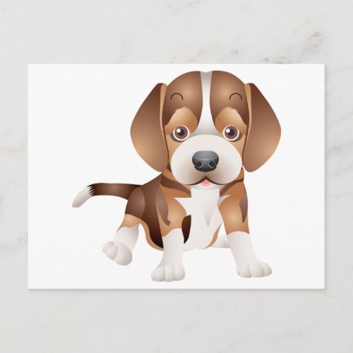 Beagle Puppy Dog Greeting Post Card