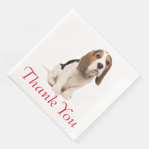 Beagle Puppy Dog Wedding Party Thank You Paper Dinner Napkins | Zazzle