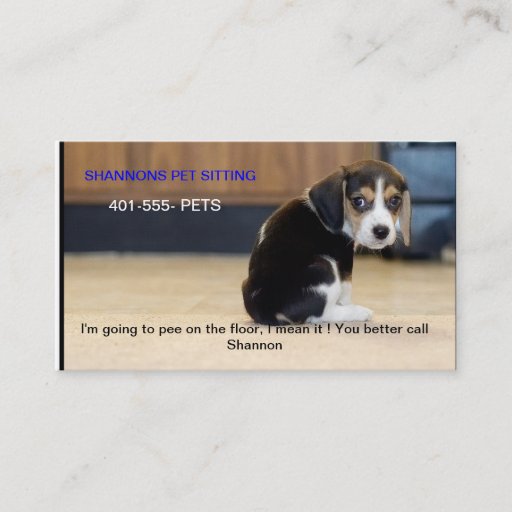 Customizable beagle puppy, I'm going to pee on the floor, I ... Business Cards