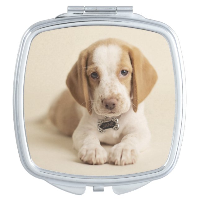 Beagle Puppy Mirror For Makeup (Front)