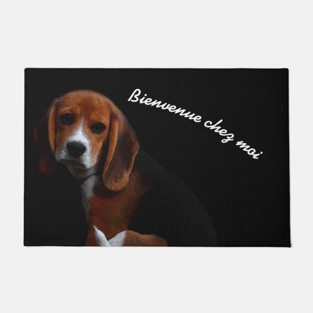Beagle puppy mullet doormat (Front)