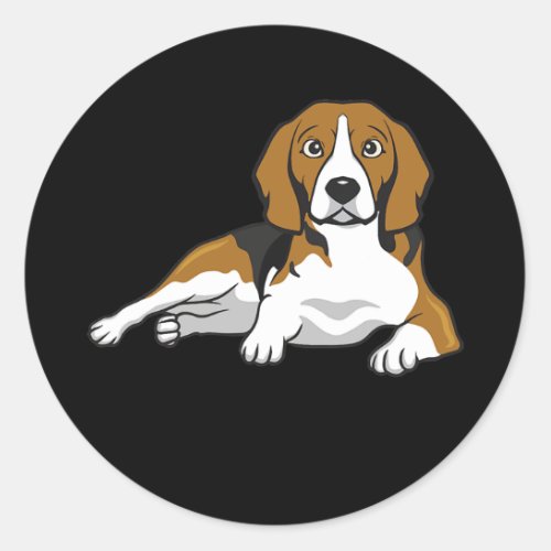 Beagle Puppy Pet Beagle Lover Mom Dad Dog  Classic Round Sticker