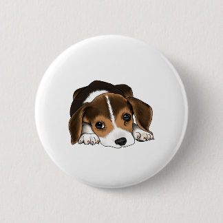 Beagle Puppy Pinback Button