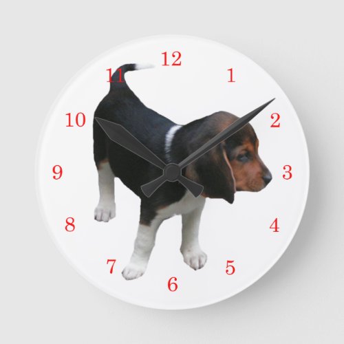 Beagle Puppy Wall Clock