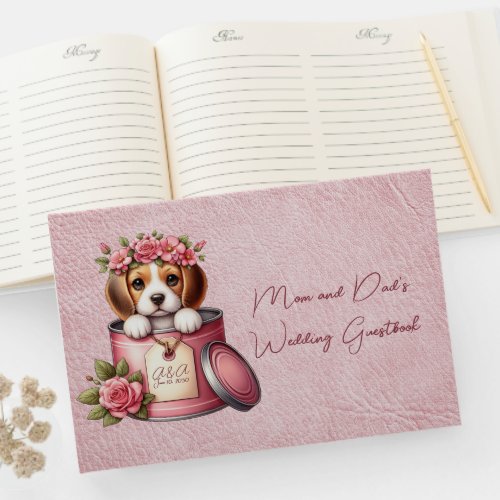 Beagle Puppy Wedding  Guest Book