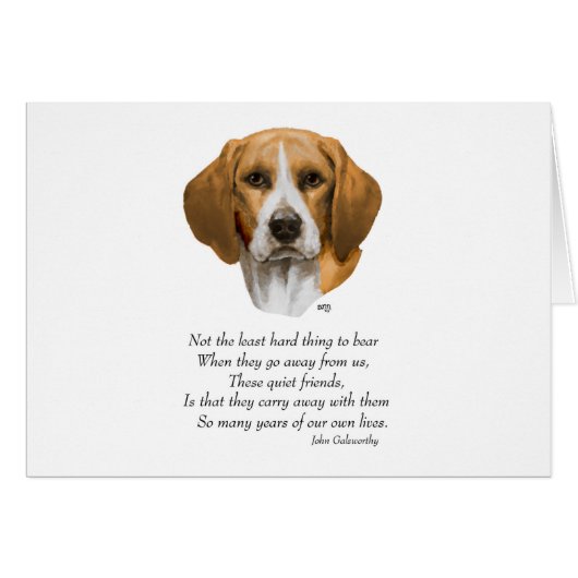 Beagle Rainbow Bridge Cards (Front Horizontal)