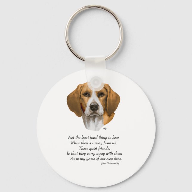 Beagle Rainbow Bridge Keychain (Front)
