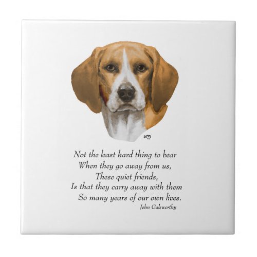 Beagle Rainbow Bridge Tile