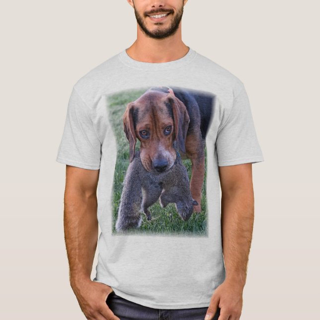 Beagle Retrieving Squirrel T-Shirt (Front)
