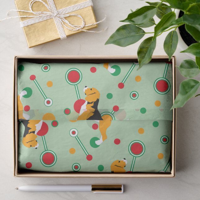 Beagle Retro colors Pattern  Tissue Paper (Gift)
