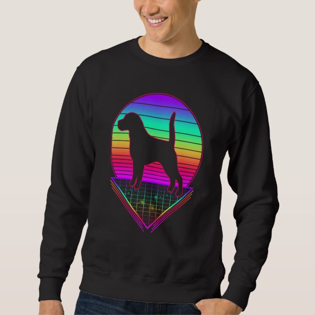 Beagle Retro Vintage 80s  Dog Sweatshirt (Front)