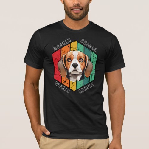 Beagle Retro Vintage Design T_Shirt