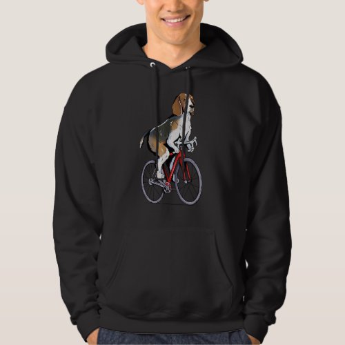 Beagle Riding Bicycle Cute Biker Cyclist Hoodie