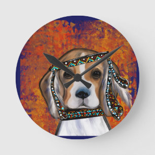 Beagle round clock