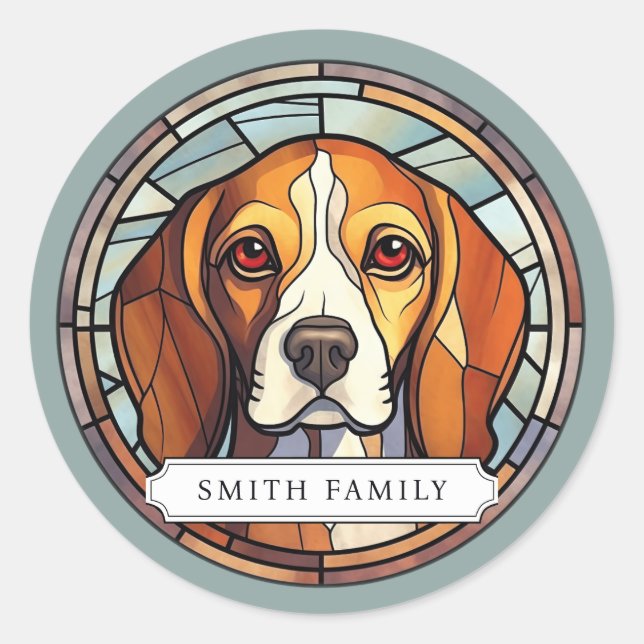 Beagle Round Stickers (Front)